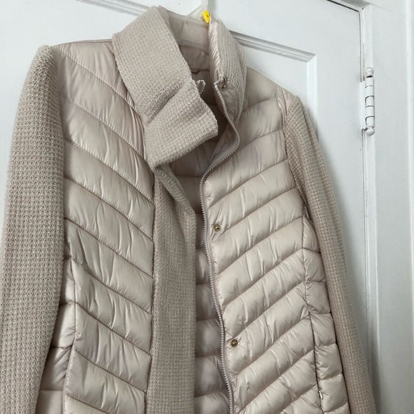 Calvin Klein White/Cream Puffer Jacket - Picture 2 of 5